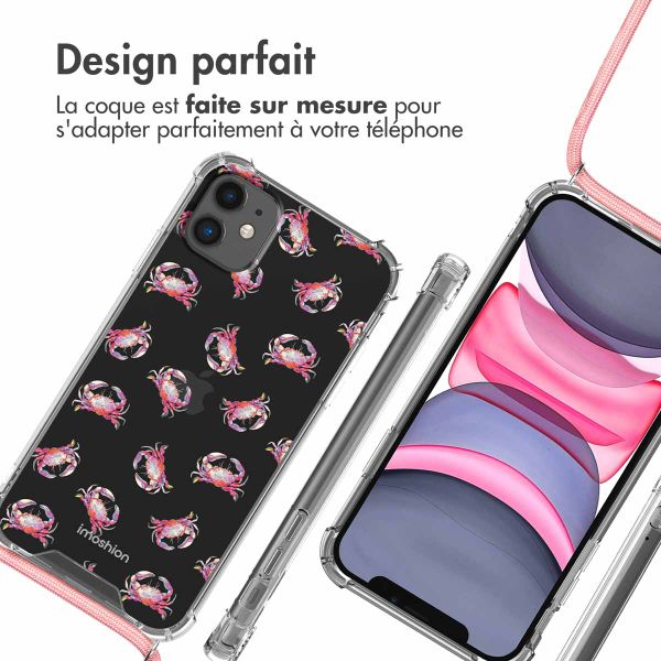 imoshion Coque Design avec cordon Apple iPhone 11 - Crab Watercolor