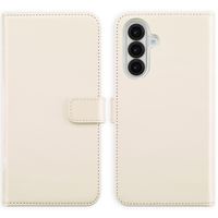 Selencia Étui portefeuille en cuir véritable Samsung Galaxy A36 / A56 - Greige
