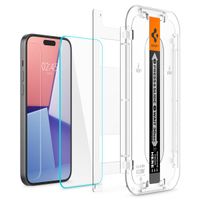 Spigen Protection d'écran en verre trempé GLAStR Fit + Applicator 2-pack Apple iPhone 16 Plus / 15 Plus