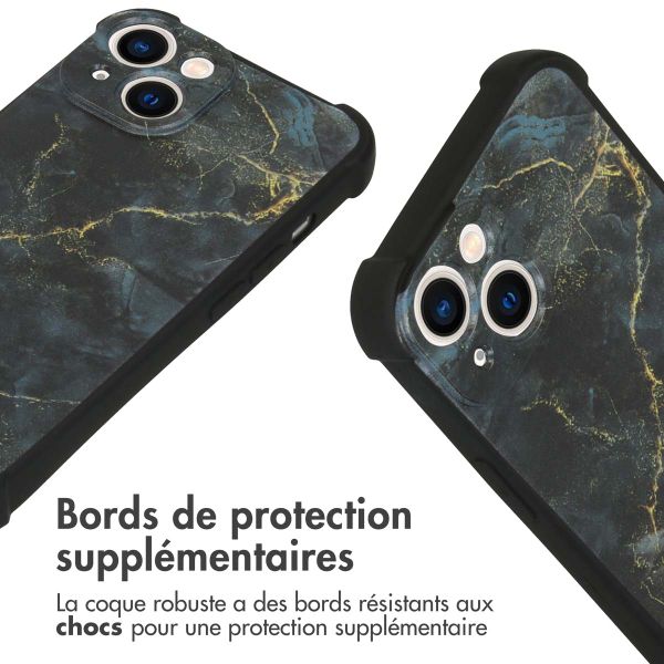 imoshion Coque Design avec cordon iPhone 13 - Black Marble