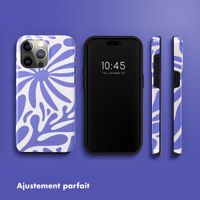 Selencia Coque arrière Vivid Apple iPhone 15 Pro Max - Modern Bloom Sapphire Blue