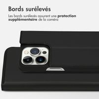 Accezz Étui de téléphone Slim Folio en cuir de qualité supérieure Apple iPhone 13 Pro - Noir