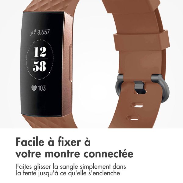 imoshion Bracelet silicone Fitbit Charge 3 / 4 - Marron