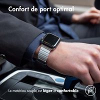 imoshion Bracelet en cuir magnétique Apple Watch Series 1 - 11 / SE / Ultra (44/45/46/49 mm) - Blanc