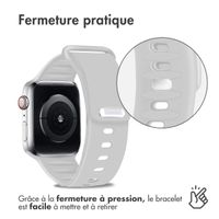 imoshion Bracelet en silicone Apple Watch Series 1-9 / SE - 38/40/41 mm / Series 10 - 42 mm - Gris clair