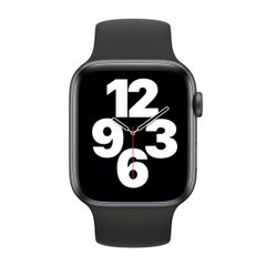 Apple Bracelet Boucle unique en Silicone Apple Watch | 38/40/41/42 mm - Taille 2 - Black
