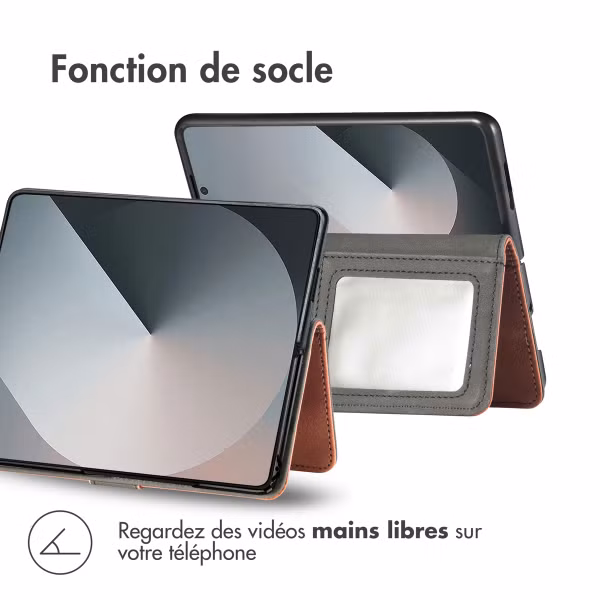 imoshion Étui de télephone portefeuille Samsung Galaxy Fold 7 - Marron