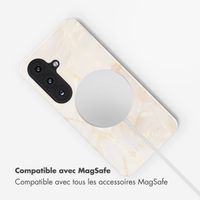 Selencia Coque arrière Vivid avec MagSafe Samsung Galaxy S26 Plus - Golden Beige Marble