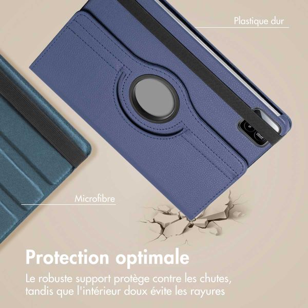 imoshion Coque tablette rotatif à 360° Xiaomi Pad 7 / 7 Pro - Bleu foncé
