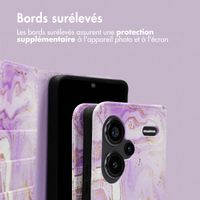 imoshion Étui de téléphone portefeuille Design Xiaomi Redmi Note 13 Pro Plus (5G) - Purple Marble