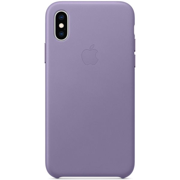 Apple Coque Leather iPhone Xs - Lilac