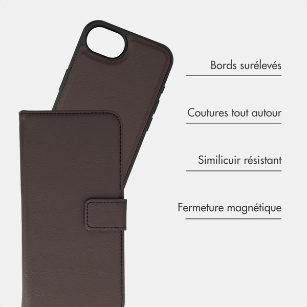 imoshion Étui portefeuille luxe 2-en-1 amovible Apple iPhone 17e / 16e - Marron