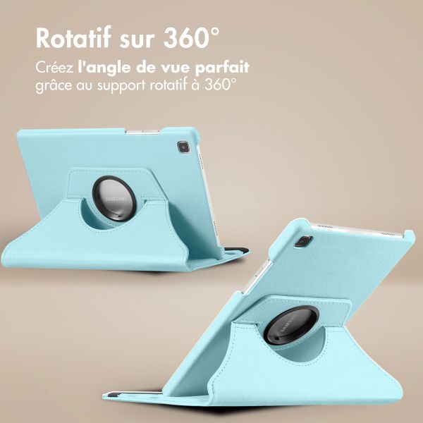 imoshion Coque tablette rotatif à 360° Samsung Galaxy Tab S6 Lite / Tab S6 Lite (2022) / Tab S6 Lite (2024) - Bleu clair