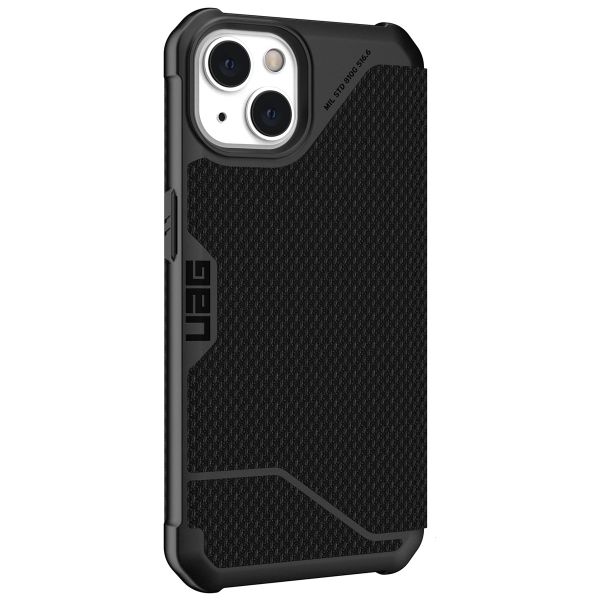 UAG Etui de téléphone portefeuille Metropolis Apple iPhone 13 - Kevlar Black