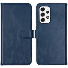 Selencia Étui portefeuille en cuir véritable Samsung Galaxy A53 - Bleu