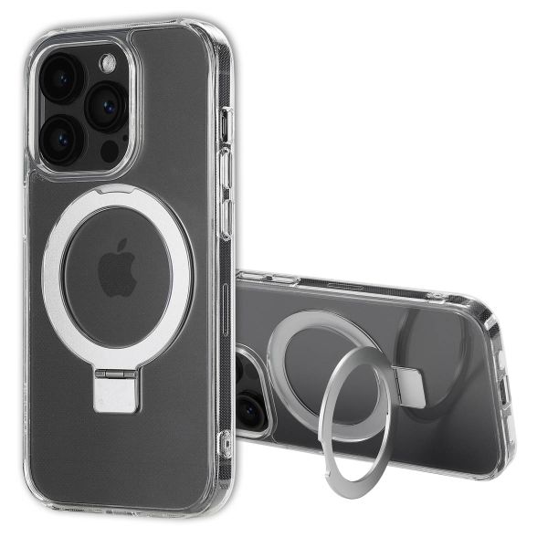 Accezz Coque Ring Stand avec MagSafe Apple iPhone 14 Pro - Transparent