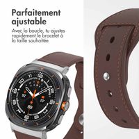 imoshion Bracelet en cuir Samsung Galaxy Watch Ultra (2024/2025) - Marron foncé