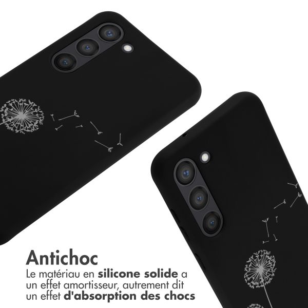 imoshion Coque design en silicone avec cordon Samsung Galaxy S23 - Dandelion Black