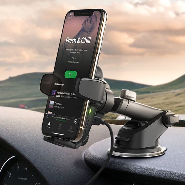 iOttie AutoSense Wireless Fast Charging Mount - Support de téléphone de voiture - Tableau de bord et pare-brise - Chargeur sans fil