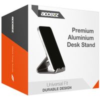 Accezz Support de téléphone de bureau - Support de tablette de bureau - Premium - Aluminium - Gris