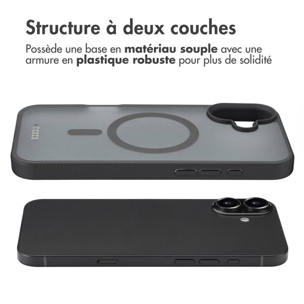 Accezz Coque Givrée Robuste avec MagSafe Apple iPhone 16 Plus - Noir