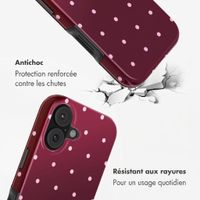Selencia Coque arrière Vivid avec MagSafe Apple iPhone 17 - Happy Dots Burgundy