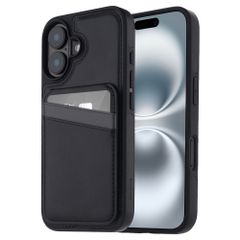 imoshion Coque arrière avec porte-cartes et support Apple iPhone 16 - Noir