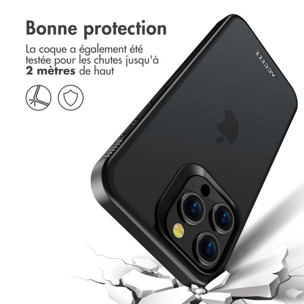 Accezz Coque Givrée Robuste Apple iPhone 15 Pro Max - Noir