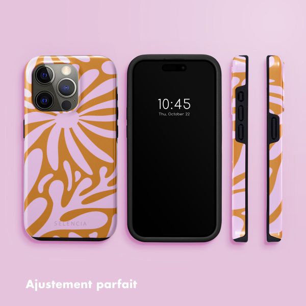 Selencia Coque arrière Vivid Apple iPhone 15 Pro - Modern Bloom Pink
