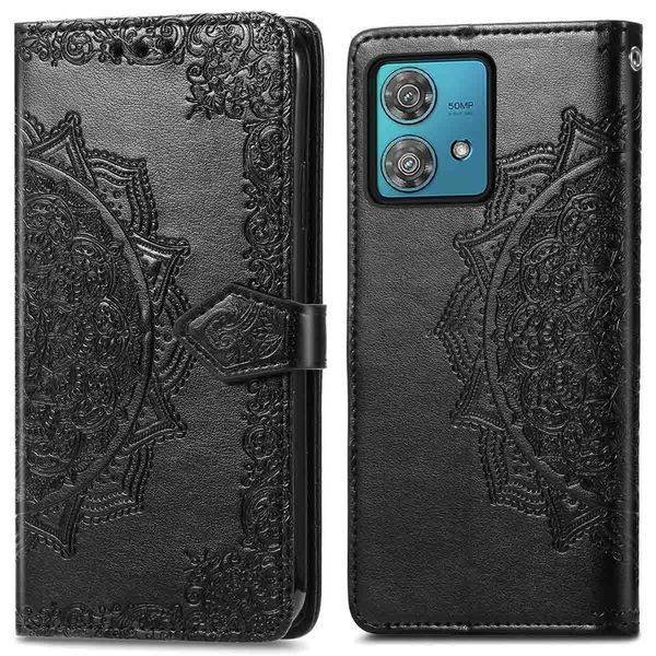 imoshion Etui de téléphone portefeuille Mandala Motorola Moto G84 - Noir