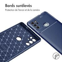 imoshion Coque silicone Carbon Motorola Moto G60s - Bleu