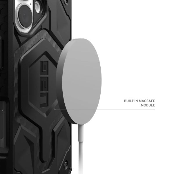UAG Coque arrière Monarch Pro Apple iPhone 16 - Carbon Fiber