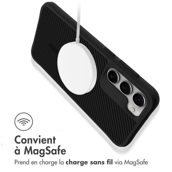 imoshion Rugged Hybrid Carbon Case avec MagSafe Samsung Galaxy S23 - Noir