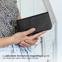 Selencia Étui de téléphone portefeuille en cuir véritable Google Pixel 8 Pro - Noir