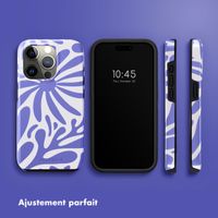 Selencia Coque arrière Vivid Apple iPhone 15 Pro - Modern Bloom Sapphire Blue