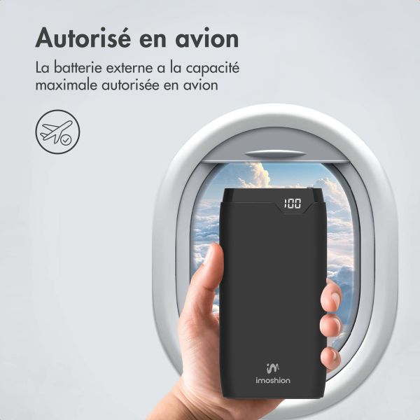 imoshion Batterie externe - 27.000 mAh - Quick Charge et Power Delivery - 30W - Noir