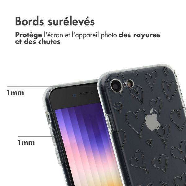 imoshion Coque Design Apple iPhone SE (2022 / 2020) / 8 / 7 - Hearts