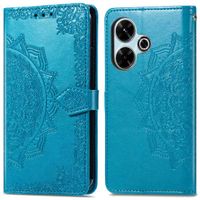 imoshion Etui de téléphone portefeuille Mandala Xiaomi Redmi 13 (4G) - Turquoise