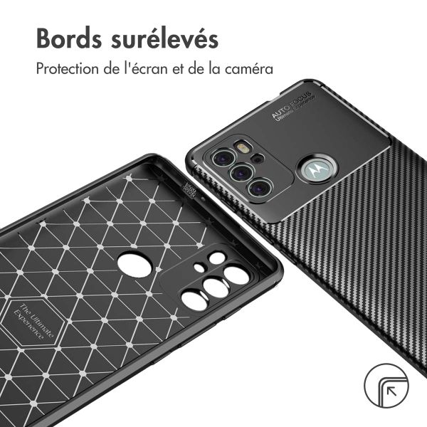 imoshion Coque silicone Carbon Motorola Moto G60s - Noir