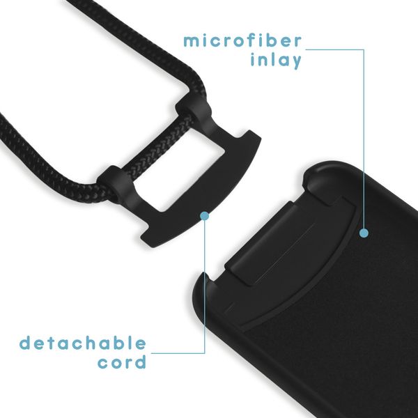 imoshion Coque de couleur avec cordon amovible Apple iPhone 12 (Pro) - Noir