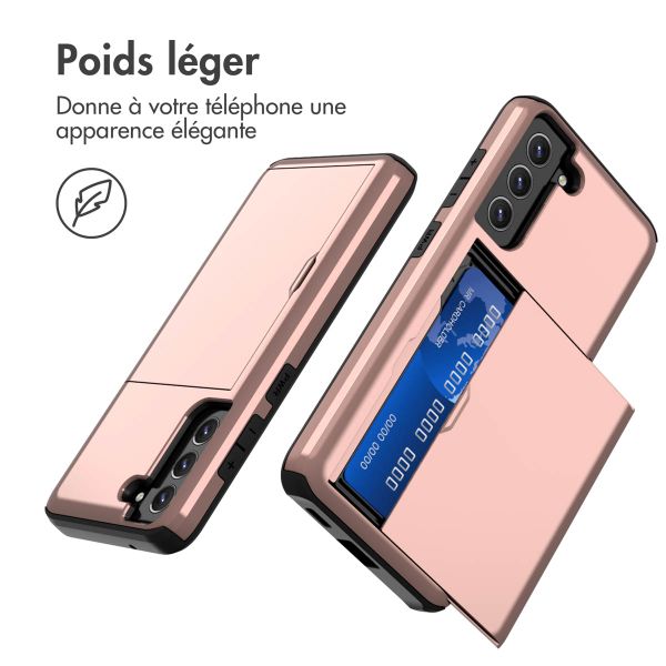 imoshion Coque arrière avec porte-cartes Samsung Galaxy S21 FE - Rose Doré