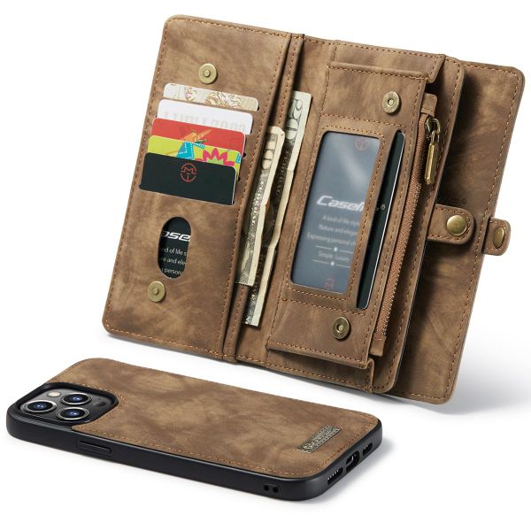 CaseMe Etui de téléphone de luxe en cuir deux iPhone 13 Pro Max