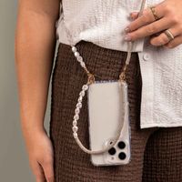 Selencia Ensemble de cordons pour téléphone avec perles et élastiques - Greige