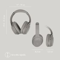Selencia Casque sans fil Urban Play - Réduction active du bruit (ANC) - Avec étui de rangement - Cosy Grey