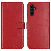 Selencia Étui de téléphone portefeuille en cuir véritable Samsung Galaxy A13 (5G) / A04s - Rouge