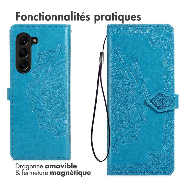 imoshion Etui de télephone Mandala Samsung Galaxy Z Fold 5 - Turquoise