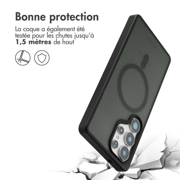 Accezz Coque Givrée Robuste avec MagSafe Samsung Galaxy S25 Ultra - Noir