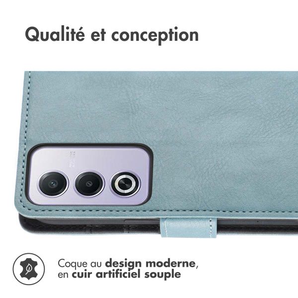 imoshion Étui de téléphone portefeuille Luxe Oppo A80 5G - Bleu clair