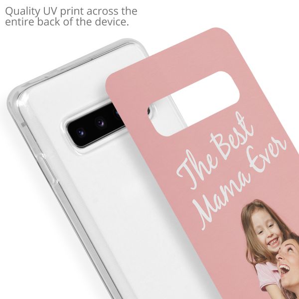 Concevez votre propre coque en gel Samsung Galaxy S10 - Transparent