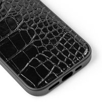 iDeal of Sweden Coque Vegan Leather iPhone 14 Pro - Black Croco